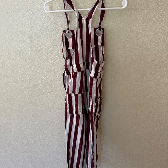 Acacia Swimwear Kids Size P striped overalls - Picture 2 of 3